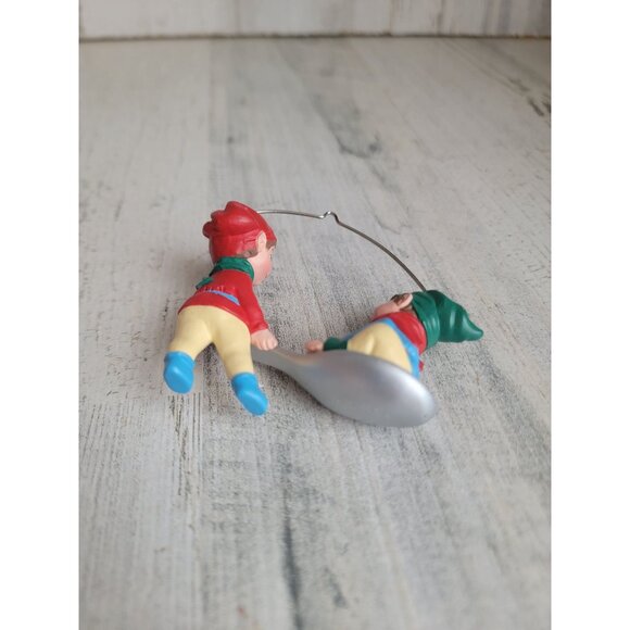 Hallmark 1990 spoon Rider elf ornament Xmas - Picture 4 of 4